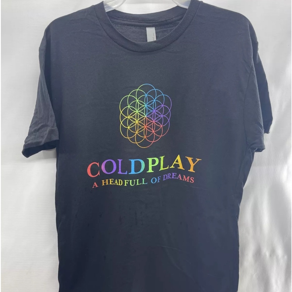 Coldplay 2016 Head Full of Dreams Tour Dates Concert t shirt Men's Small Black